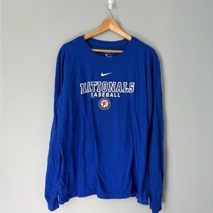 Nike Fredericksburg Nationals Blue Long Sleeve Shirt